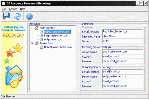 Outlook Express Accounts Password Recovery